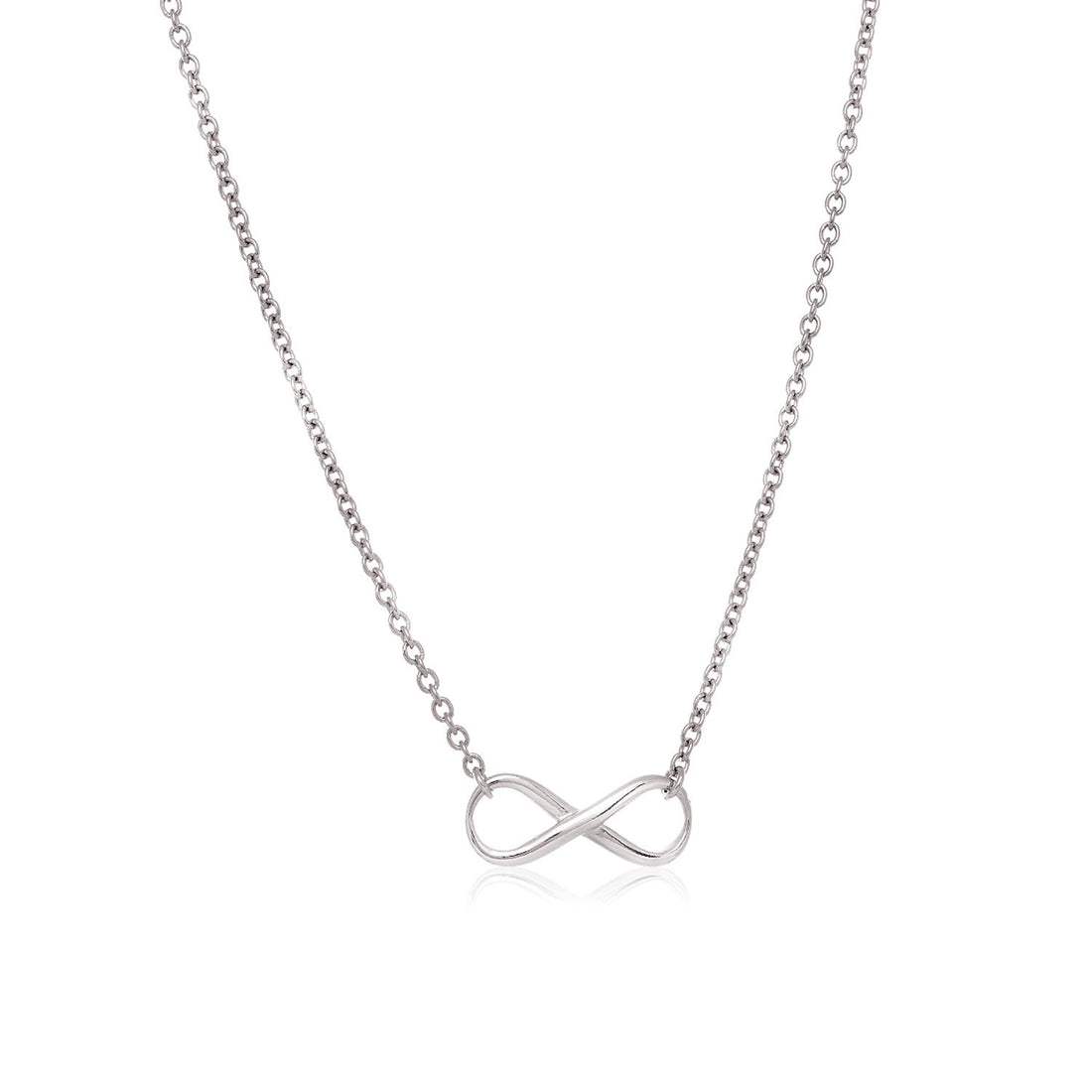 Collar con símbolo de infinito en plata de ley