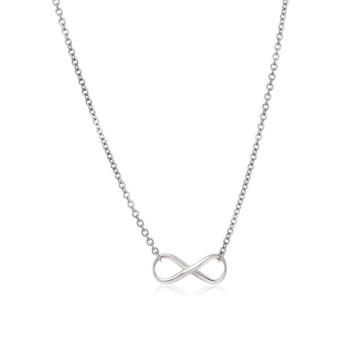 Collar con símbolo de infinito en plata de ley