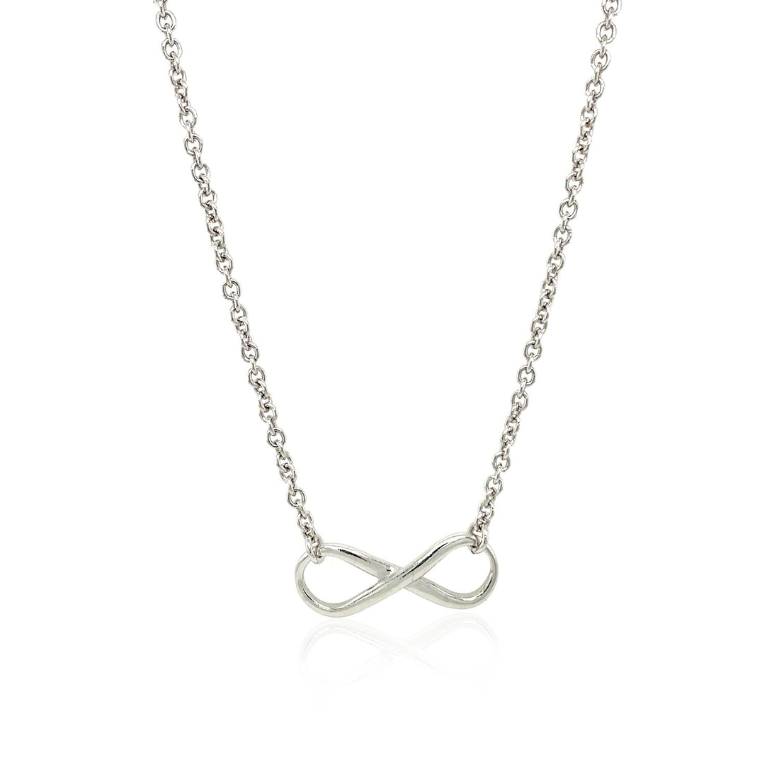 Collar con símbolo de infinito en plata de ley