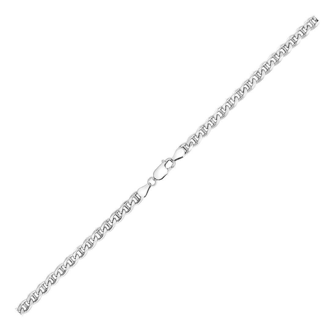 Cadena marinera de plata de ley rodiada (5,60 mm)