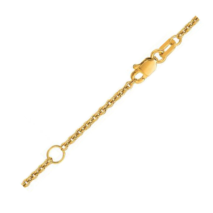 Cadena de cable extensible en oro amarillo de 18 k (1,80 mm)