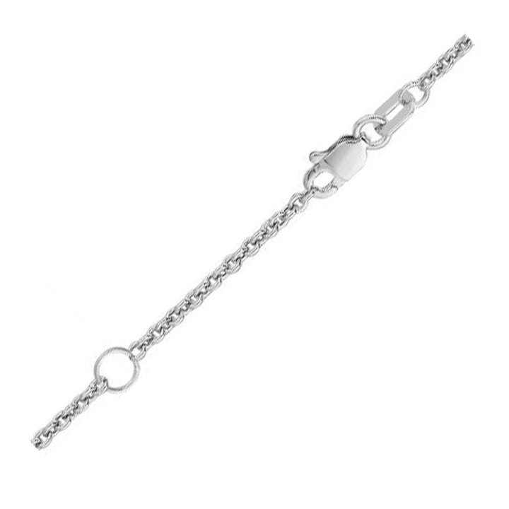 Cadena de cable extensible en oro blanco de 18 k (1,80 mm)