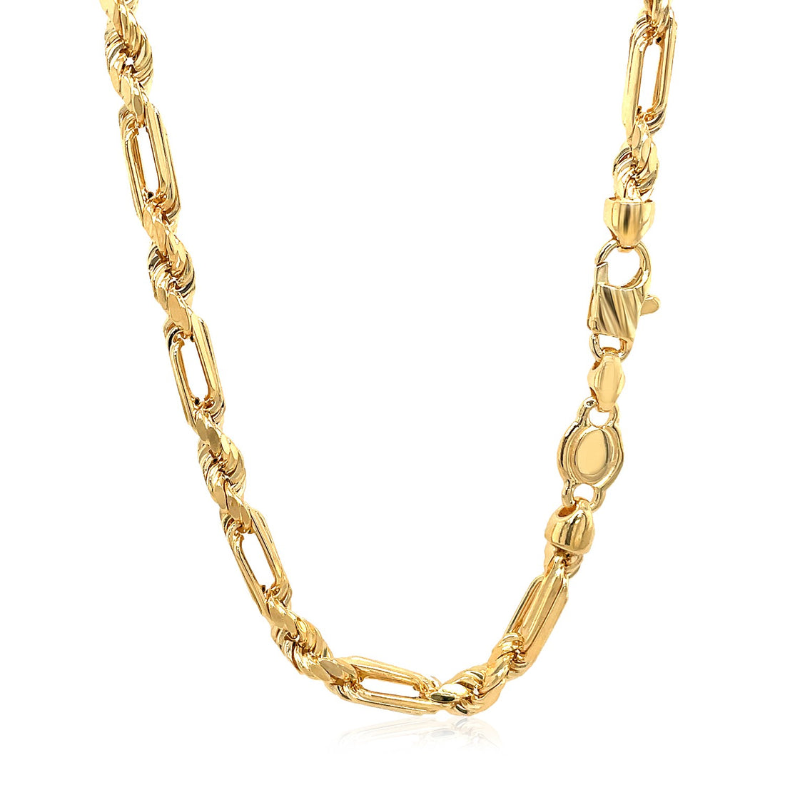 Collar de cadena Figaro de oro amarillo de 14 k