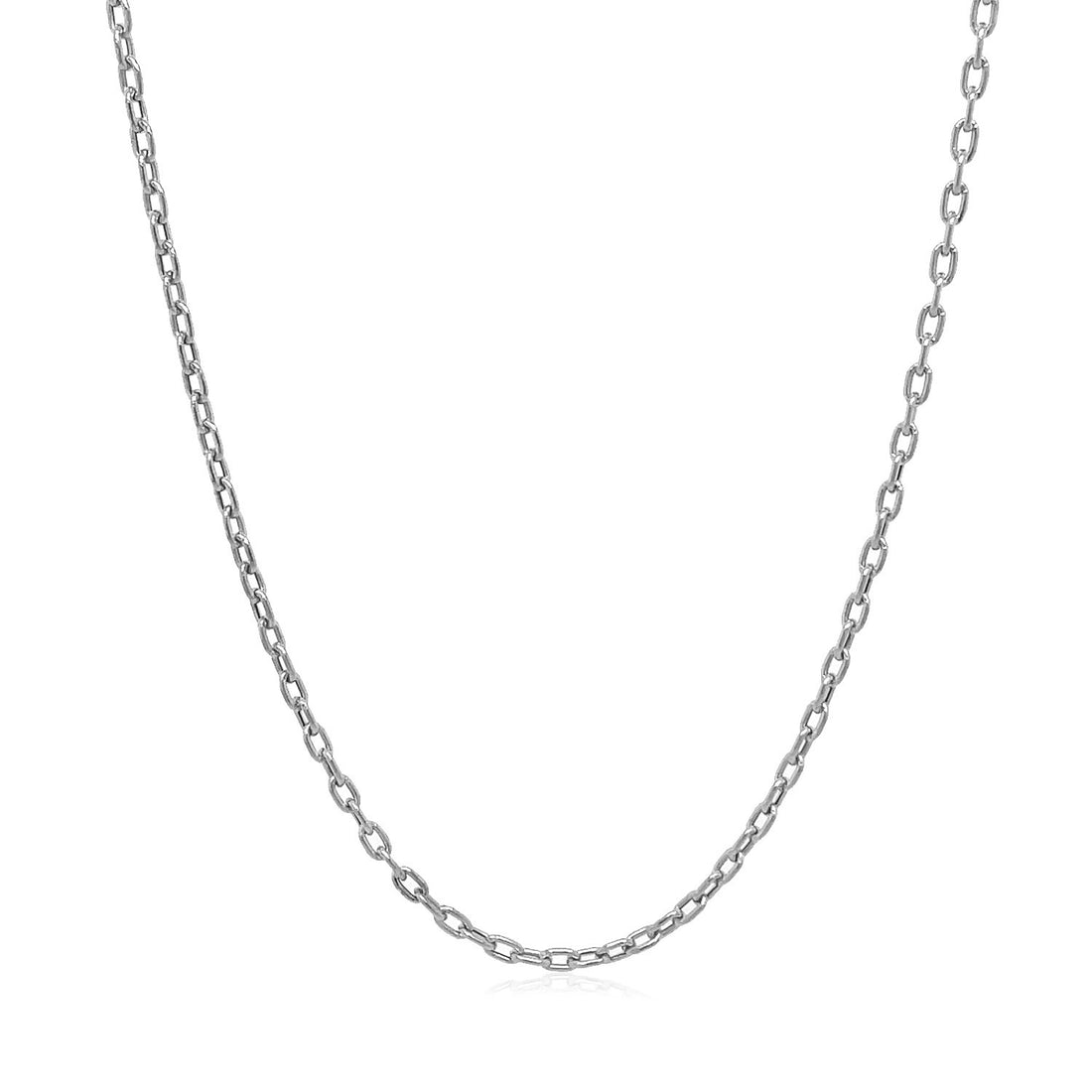 Cadena de cable extensible doble en oro blanco de 14 k (1,80 mm)