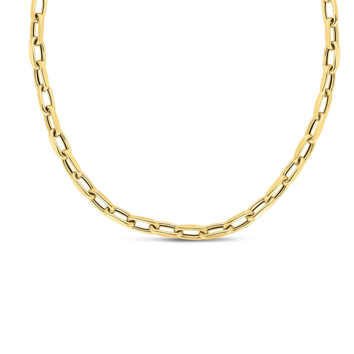 Collar de eslabones tipo cable franceses en oro amarillo de 14 k (6 mm)
