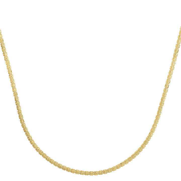 Cadena Ice Barrel en oro amarillo de 14 k (2,7 mm)