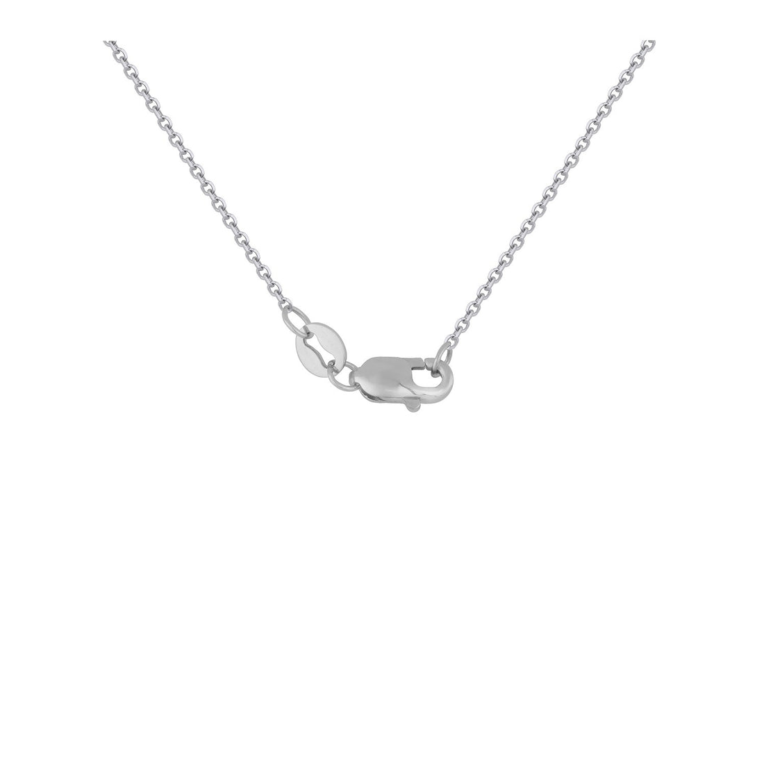 Colgante circular de oro blanco de 14 k con diamantes y corte (1/3 ct)