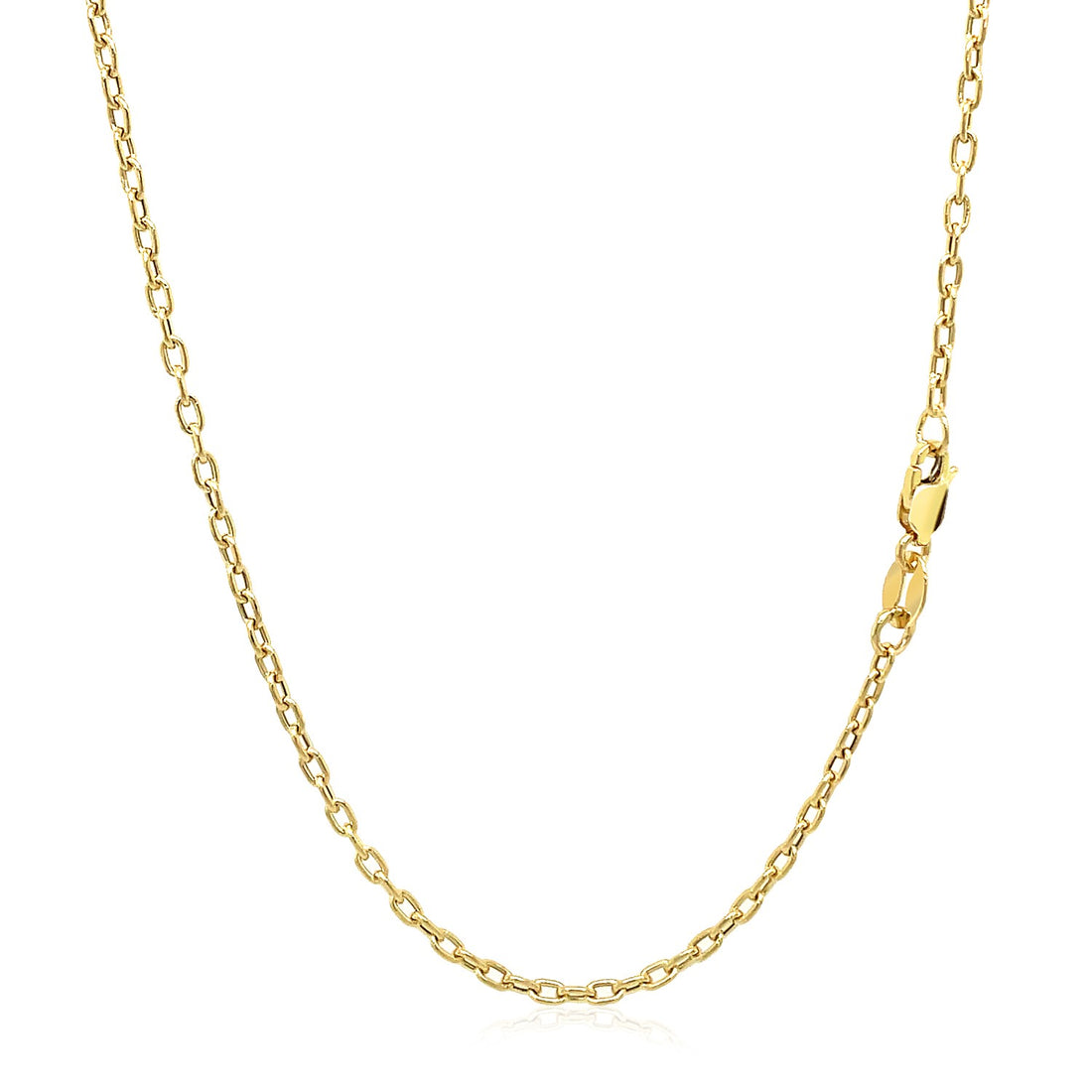 Cadena de cable extensible doble en oro amarillo de 14 k (1,80 mm)