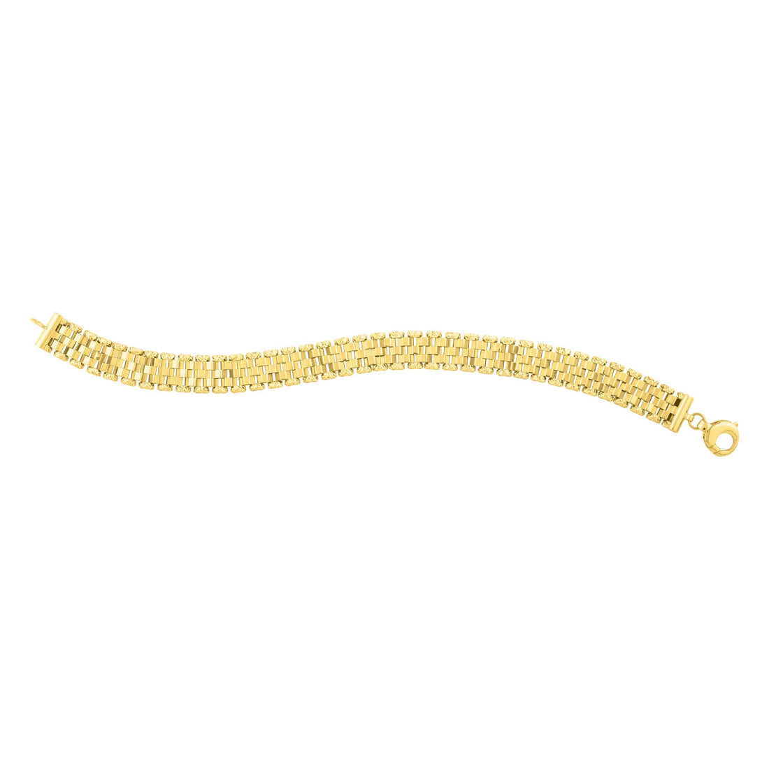 14k Yellow Gold High Polish Chain Bracelets by Cavero Jewelerz 