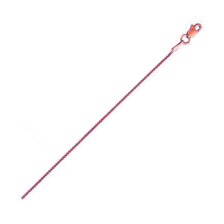 Cadena de espigas redondas de oro rosa de 14 k (0,60 mm)