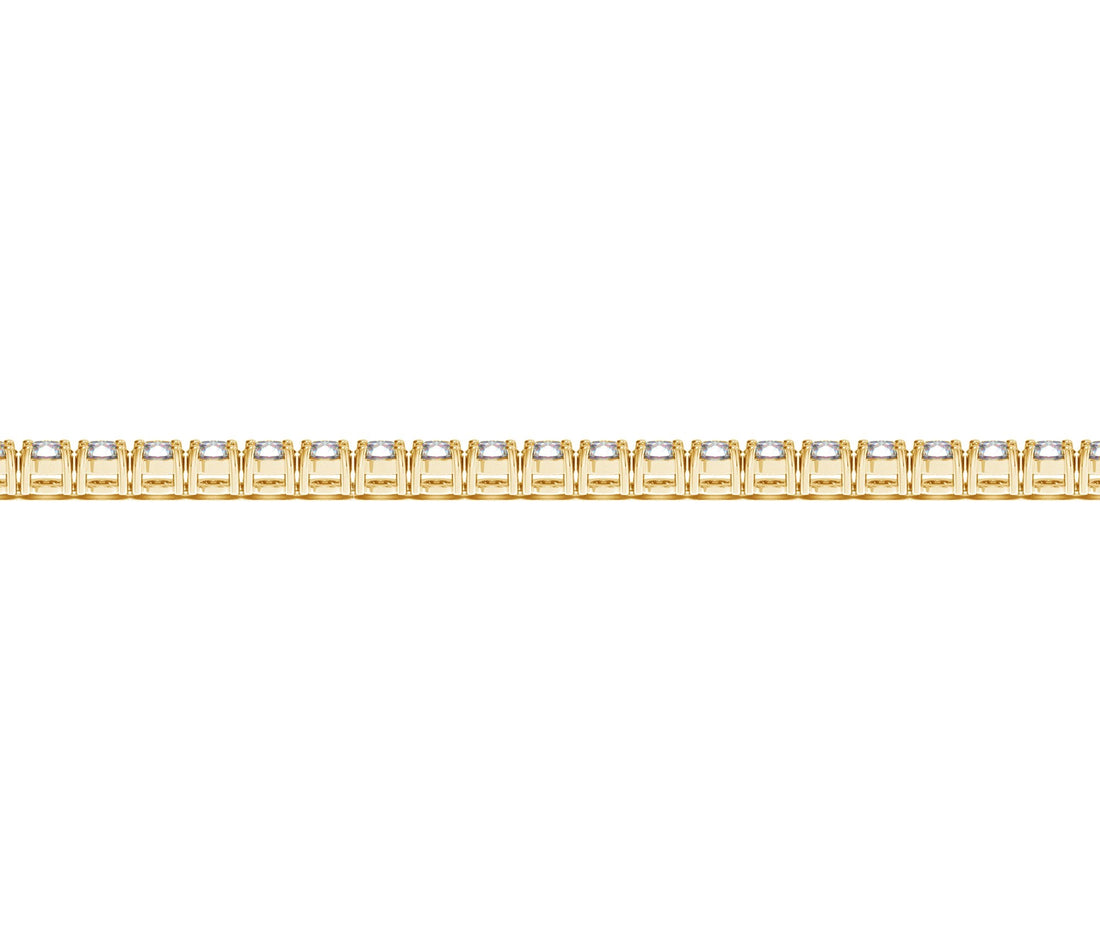 Lab Grown Round Diamond Tennis Bracelet in 14k Yellow Gold (4 cctw F/G  VS2/SI1)