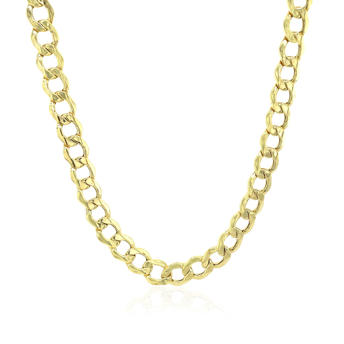 Cadena de eslabones de oro amarillo de 10 k (5,30 mm)