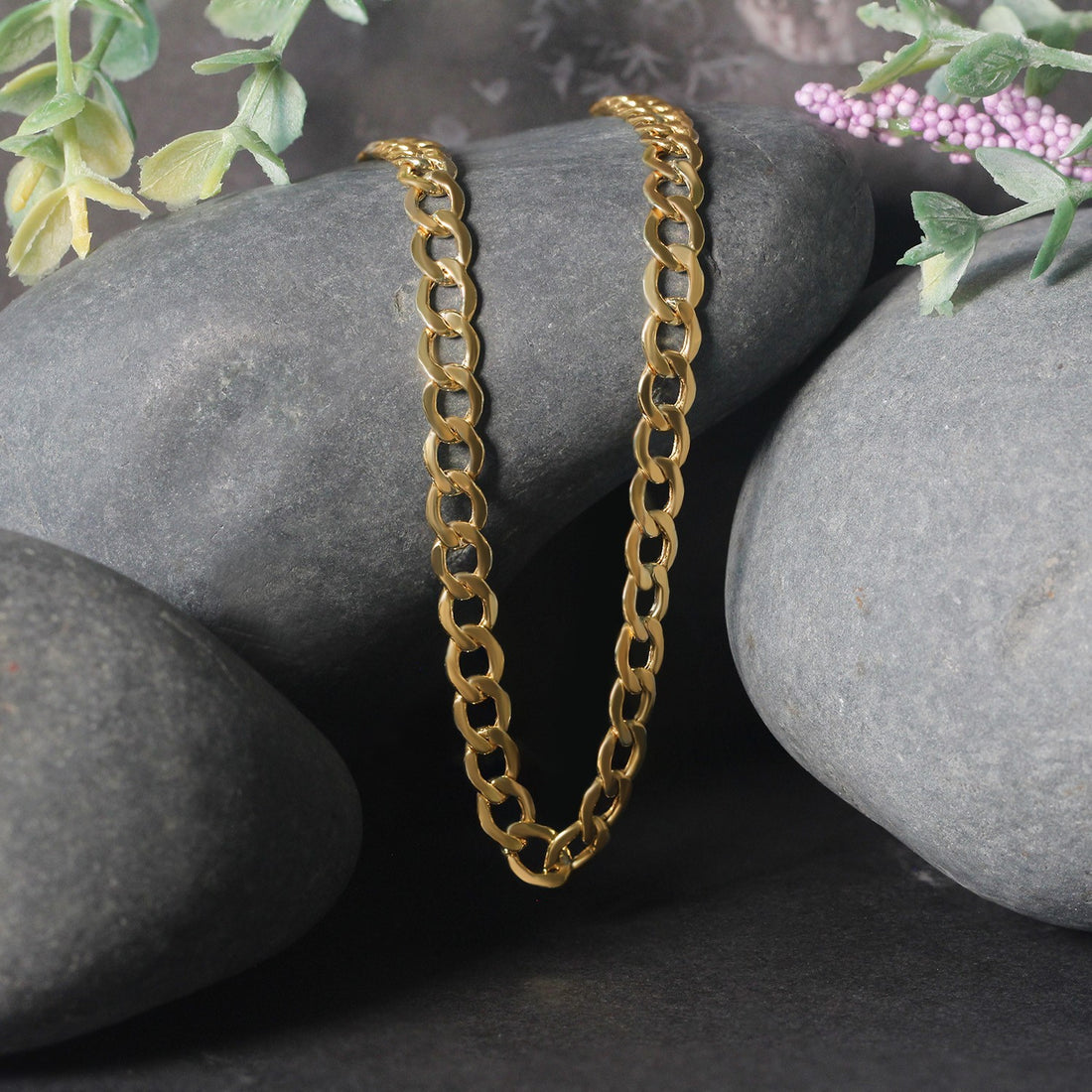 Cadena de eslabones de oro amarillo de 10 k (5,30 mm)