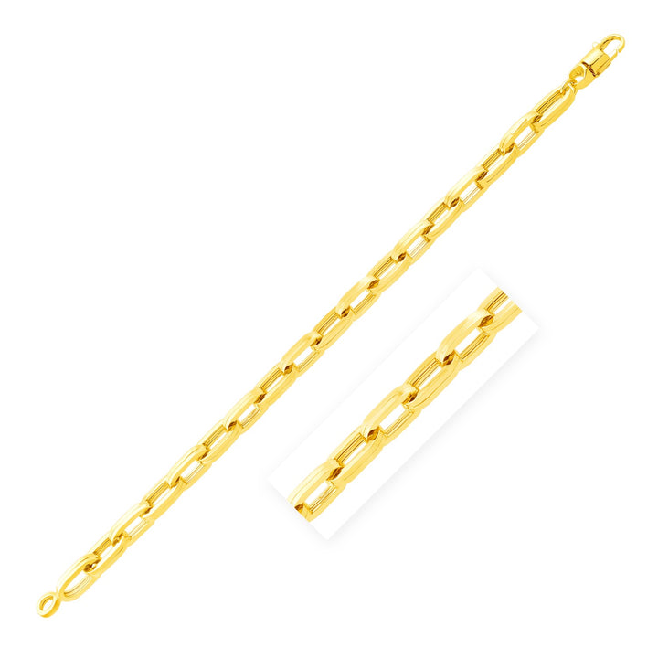 14k Yellow Gold High Polish Chain Bracelets by Cavero Jewelerz 