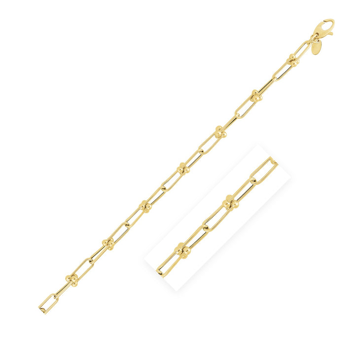 14k Yellow Gold High Polish Chain Bracelets by Cavero Jewelerz 