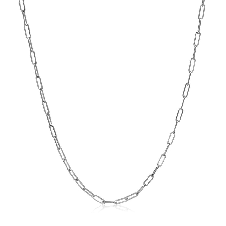 Cadena de clip ajustable de oro blanco de 14 k (1,50 mm)