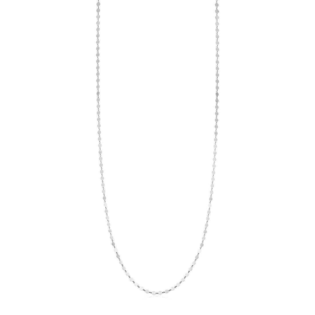 Collar de eslabones de espejo de plata de ley