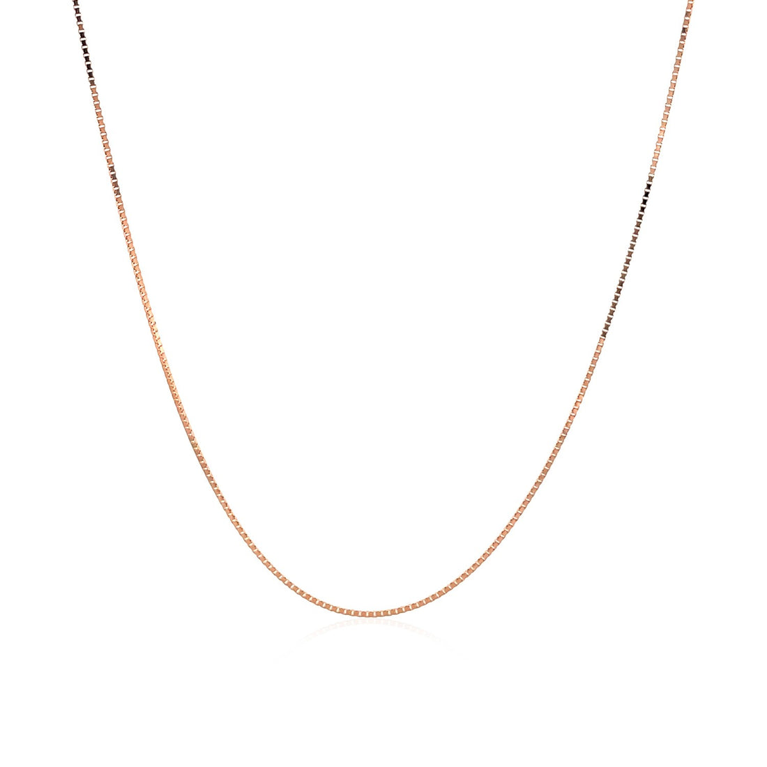 Cadena clásica de oro rosa de 14 k (0,60 mm)