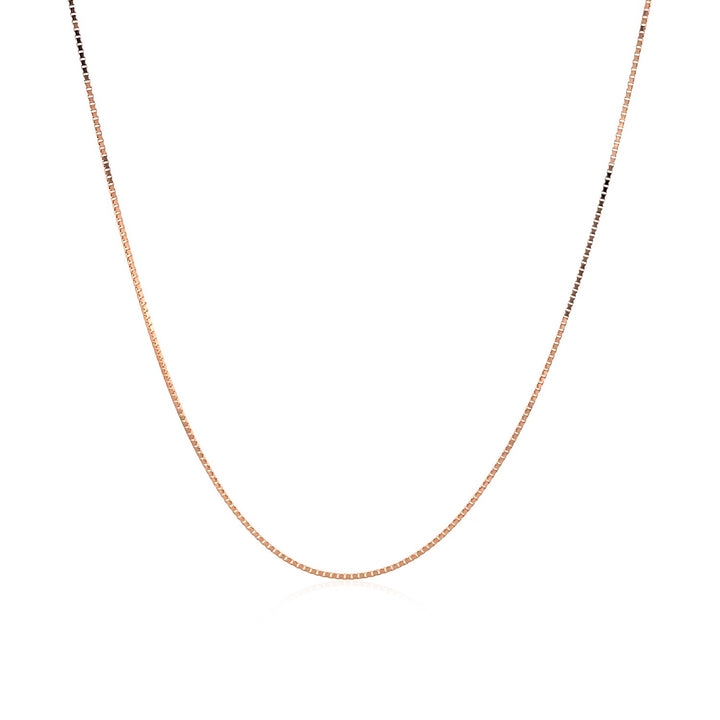 Cadena clásica de oro rosa de 14 k (0,60 mm)