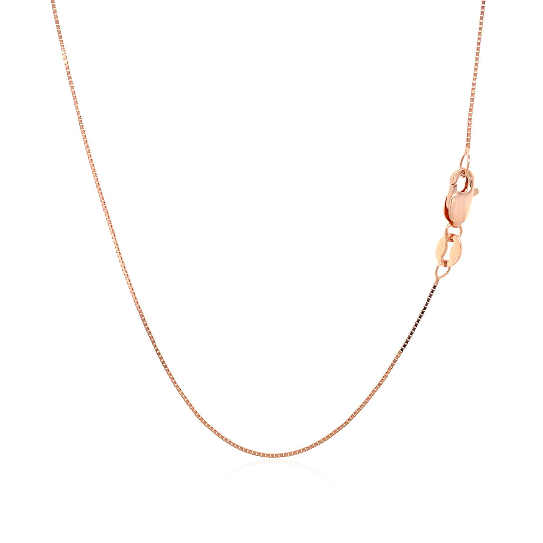 Cadena clásica de oro rosa de 14 k (0,60 mm)