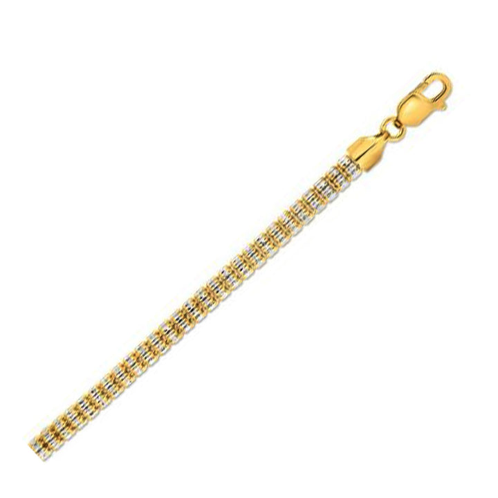 Cadena Ice Barrel en oro amarillo de 14 k (4,25 mm)