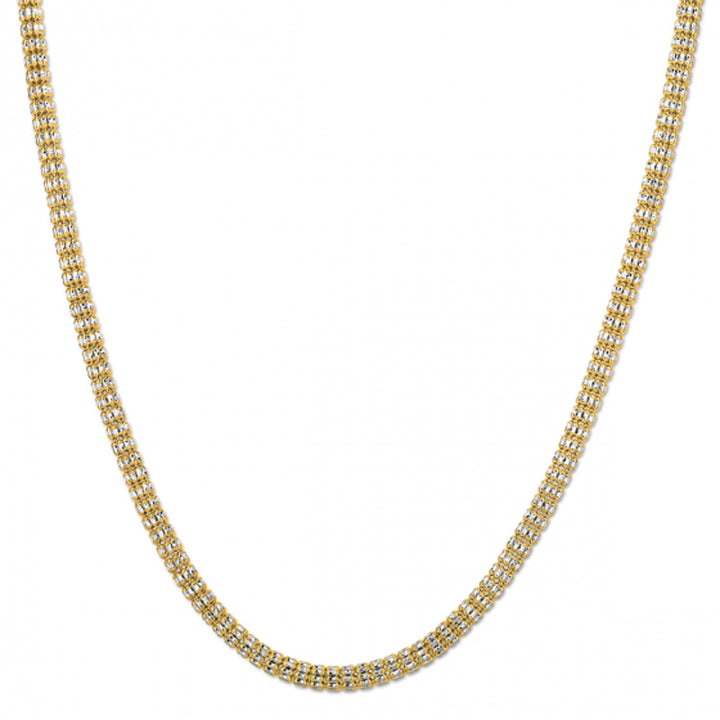 Cadena Ice Barrel en oro amarillo de 14 k (4,25 mm)
