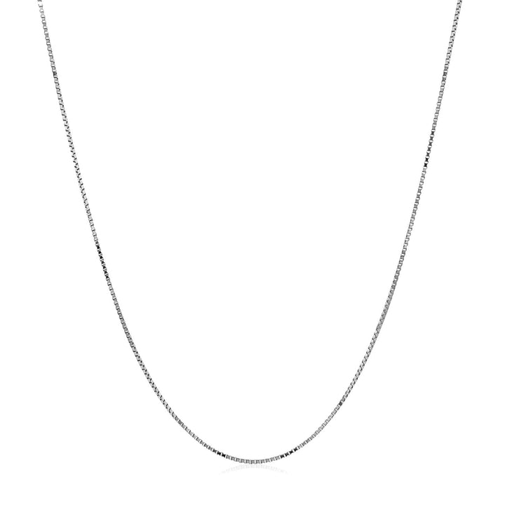 Cadena de caja extensible doble en oro blanco de 14 k (0,51 mm)