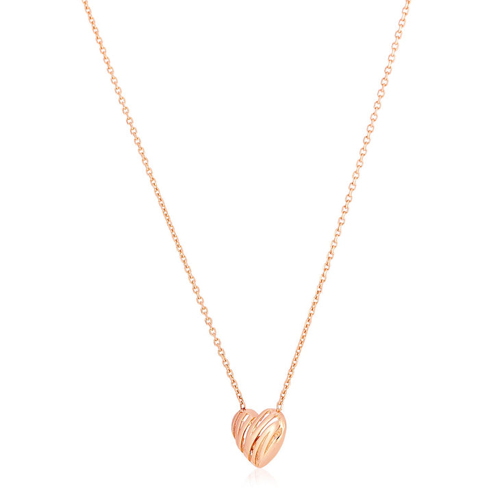 14k Rose Gold Heart Necklace | Cavero Jewelerz