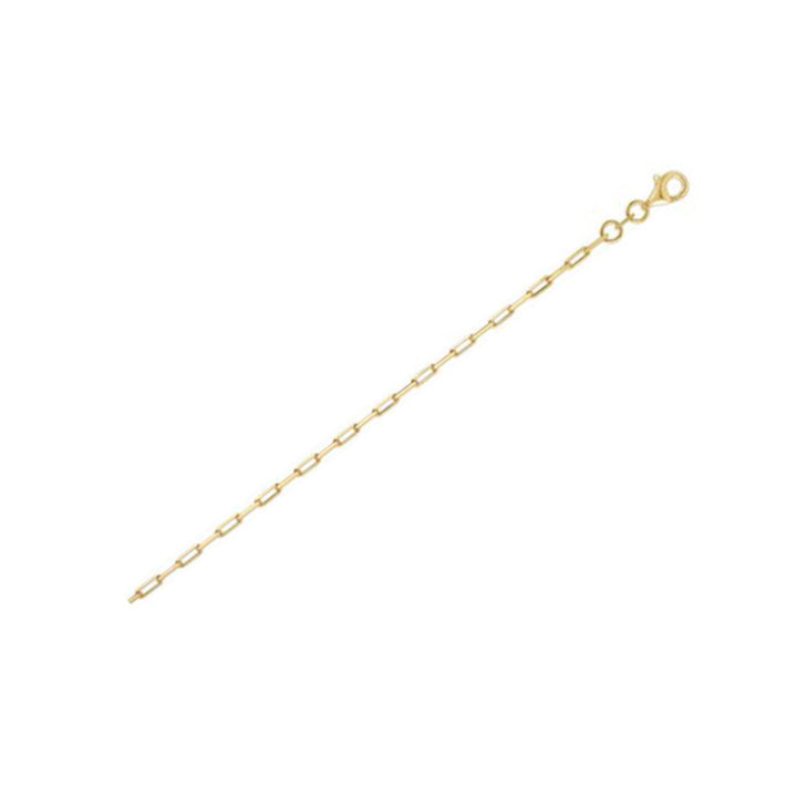Cadena de clip de papel bañada en oro y plata de ley (1,80 mm)