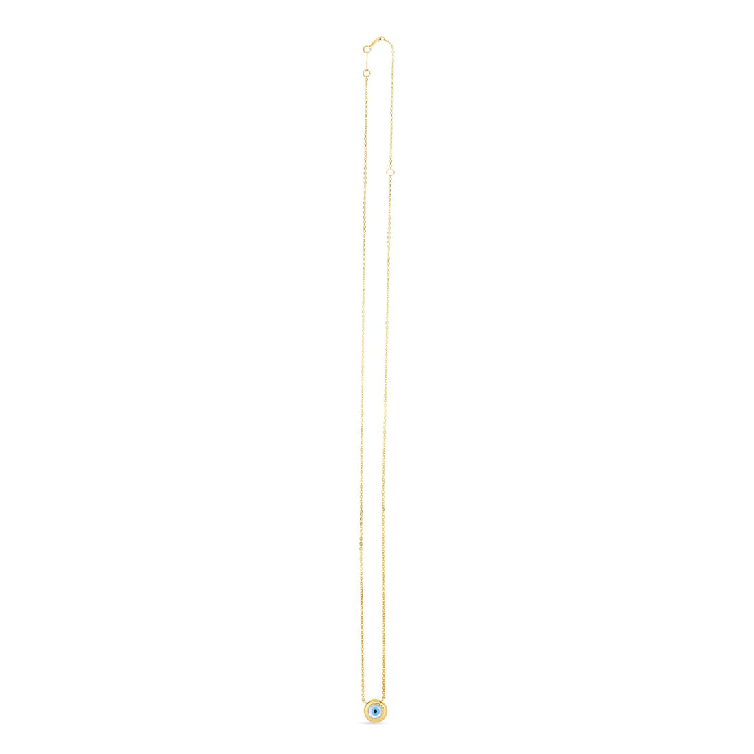 Collar con ojo malvado de MOP en oro amarillo de 14 k