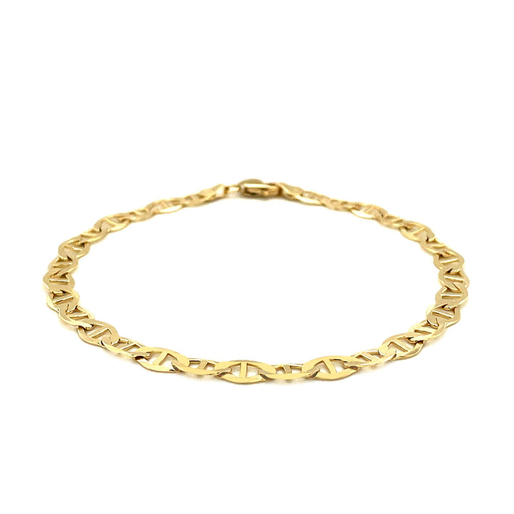 Pulsera de eslabones marineros de oro amarillo de 10 k (5,10 mm)