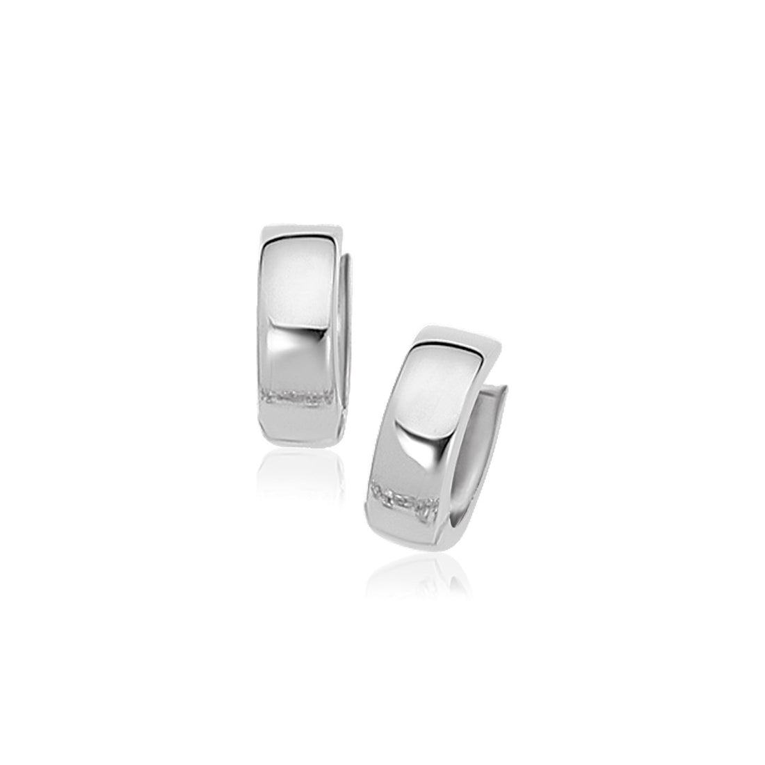 Aros ajustables de oro blanco de 10 quilates