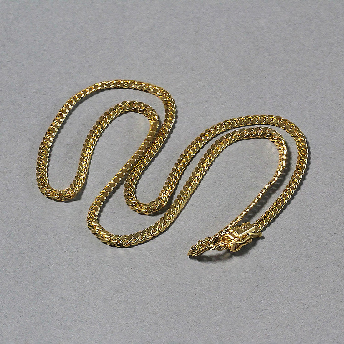 Cadena cubana Miami sólida clásica de oro amarillo de 10 k (3,20 mm)
