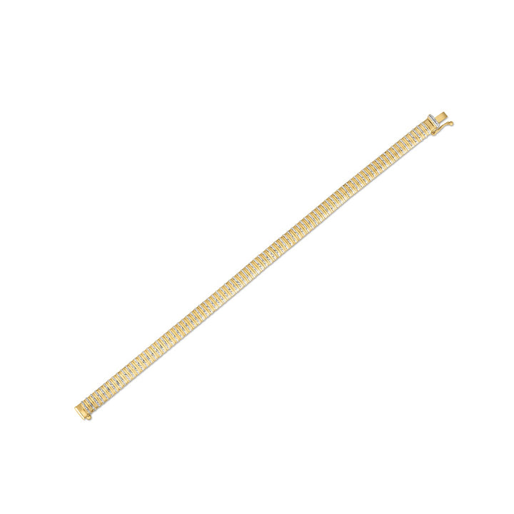 Pulsera flexible de diamantes en oro amarillo de 14 k (5,80 mm)