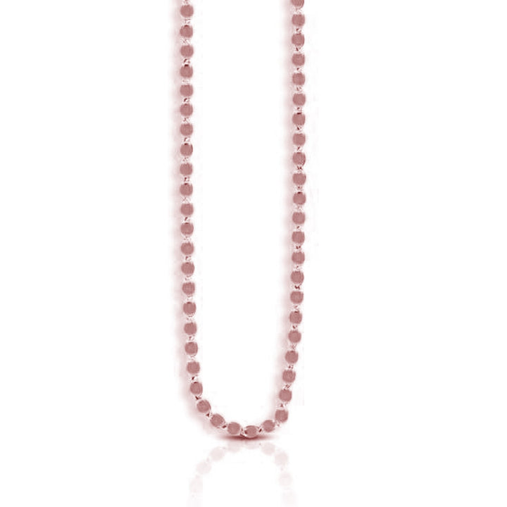 Cadena de espejo ovalado de oro rosa de 14 k (2,20 mm)