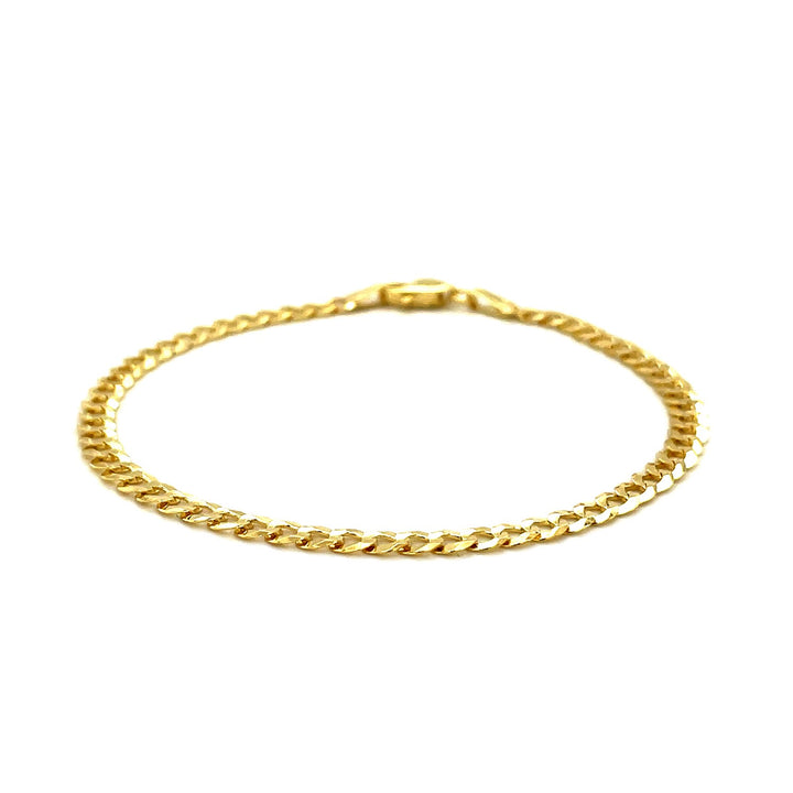 Pulsera de eslabones macizos de oro amarillo de 14 k (3,60 mm)