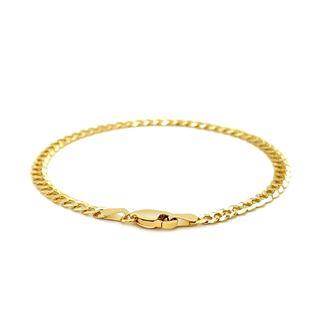 Pulsera de eslabones macizos de oro amarillo de 14 k (3,60 mm)