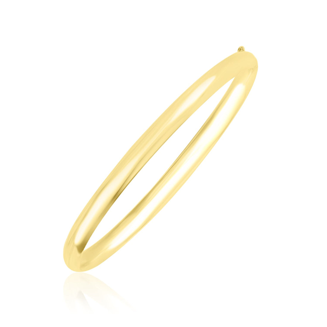 Brazalete brillante estilo cúpula de oro amarillo de 10 k (3,30 mm)
