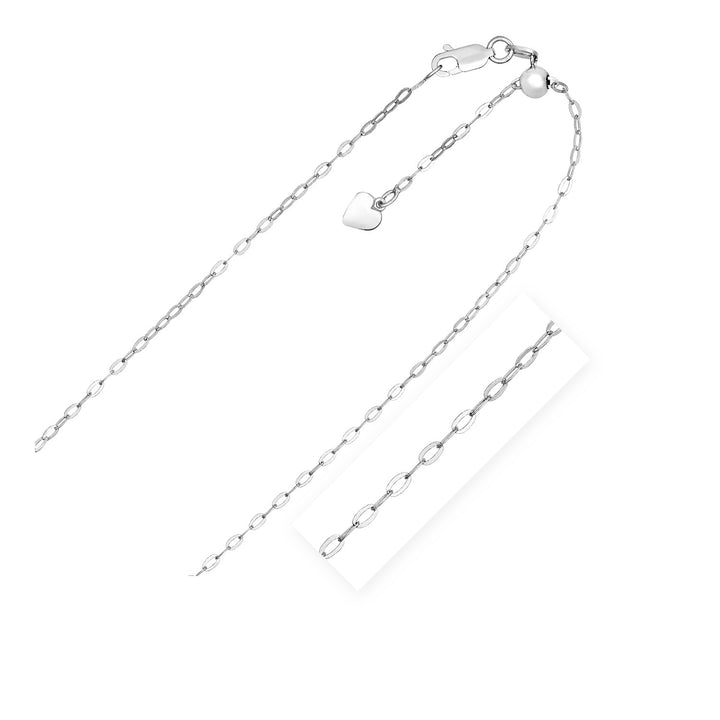 Cadena Piatto ajustable de plata de ley (1,50 mm)