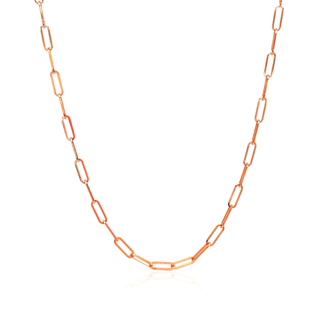 Cadena delicada con clip de oro rosa de 14 quilates (2,10 mm)