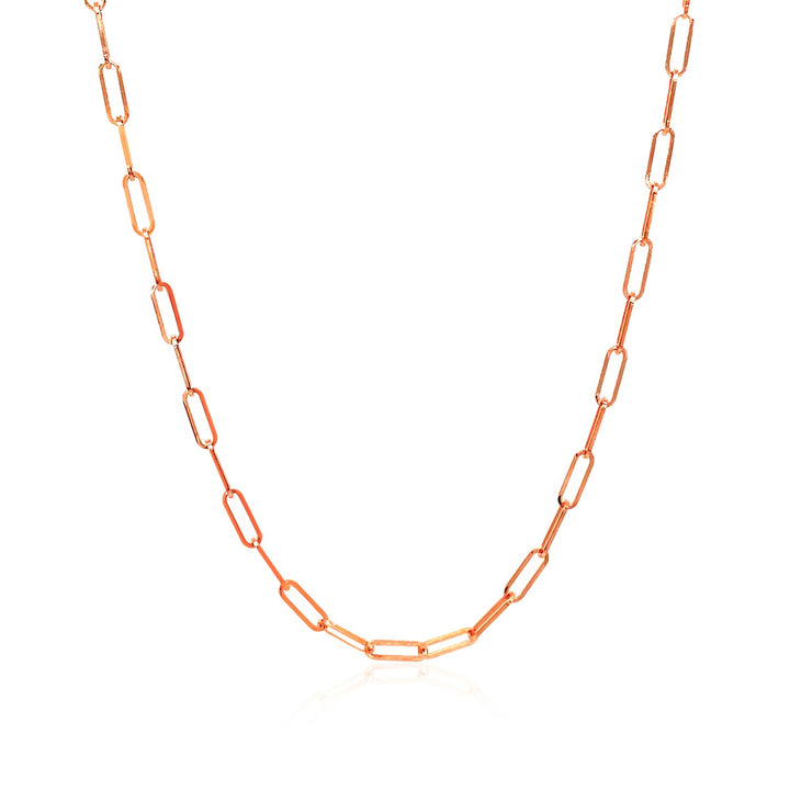 Cadena delicada con clip de oro rosa de 14 quilates (2,10 mm)