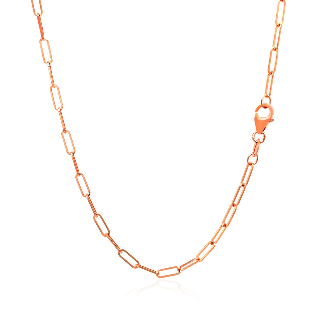Cadena delicada con clip de oro rosa de 14 quilates (2,10 mm)