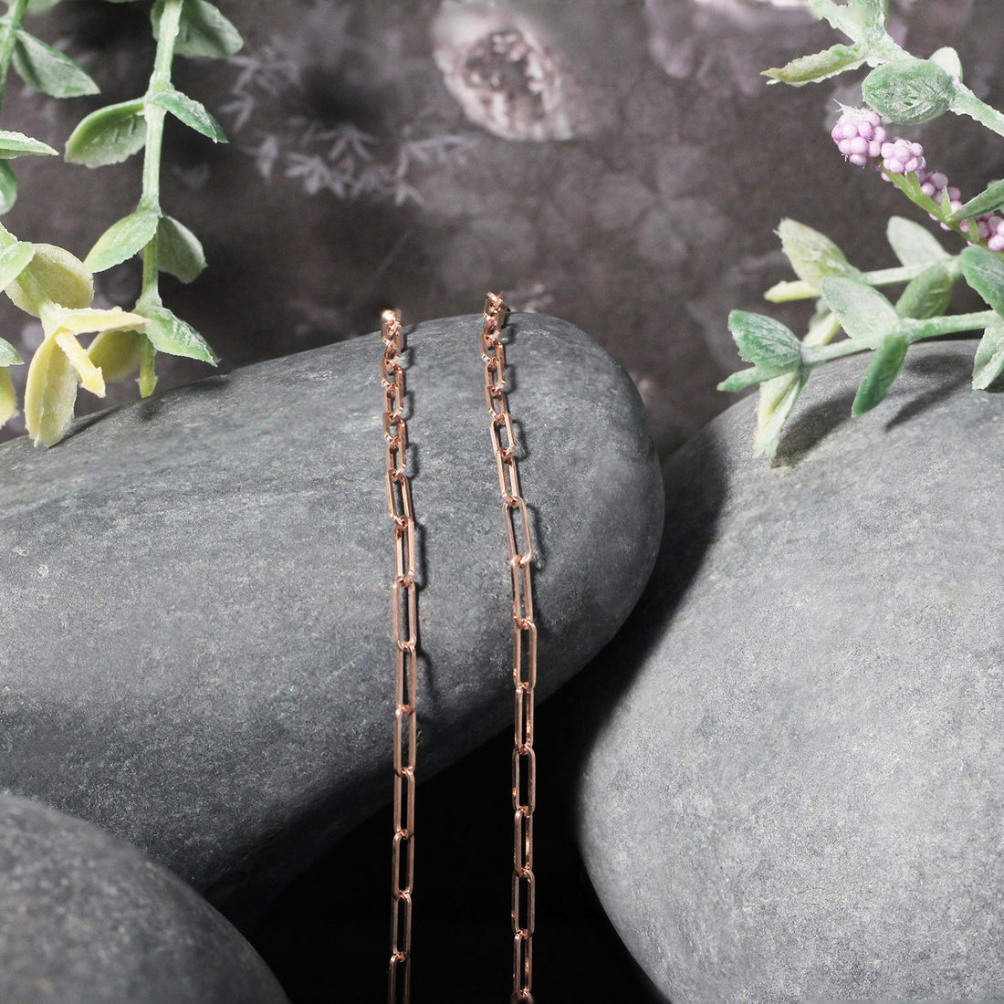 Cadena delicada con clip de oro rosa de 14 quilates (2,10 mm)