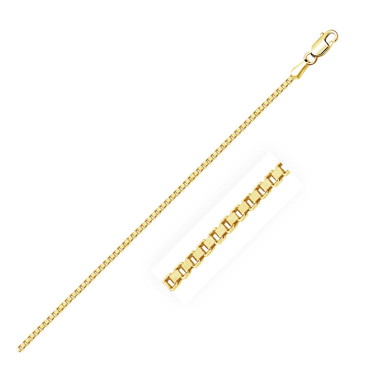 Cadena clásica de oro amarillo de 10 k (1,40 mm)