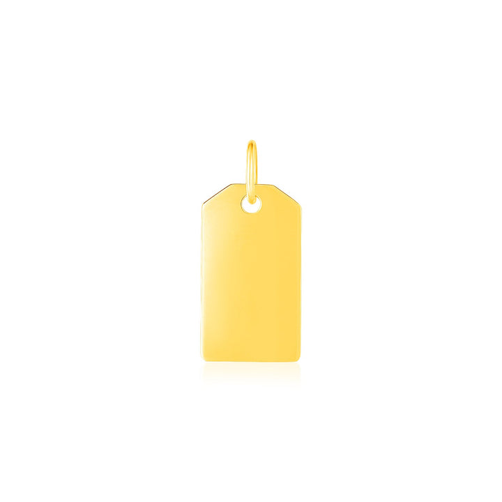 Colgante con placa de oro amarillo de 14 quilates