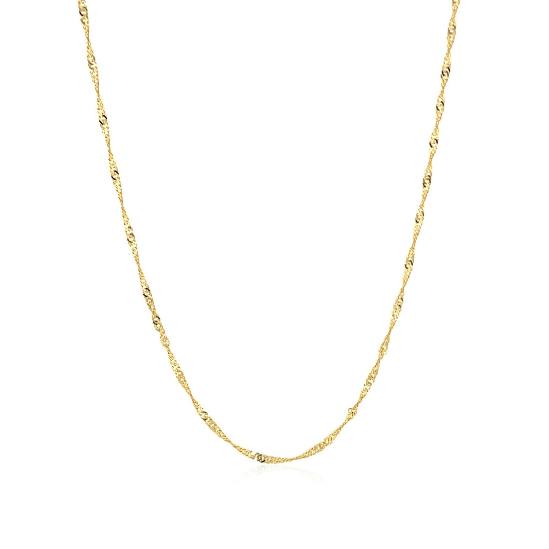 Cadena Singapur de oro amarillo de 10 k (1,50 mm)