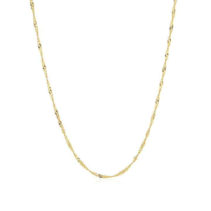 Cadena Singapur de oro amarillo de 10 k (1,50 mm)