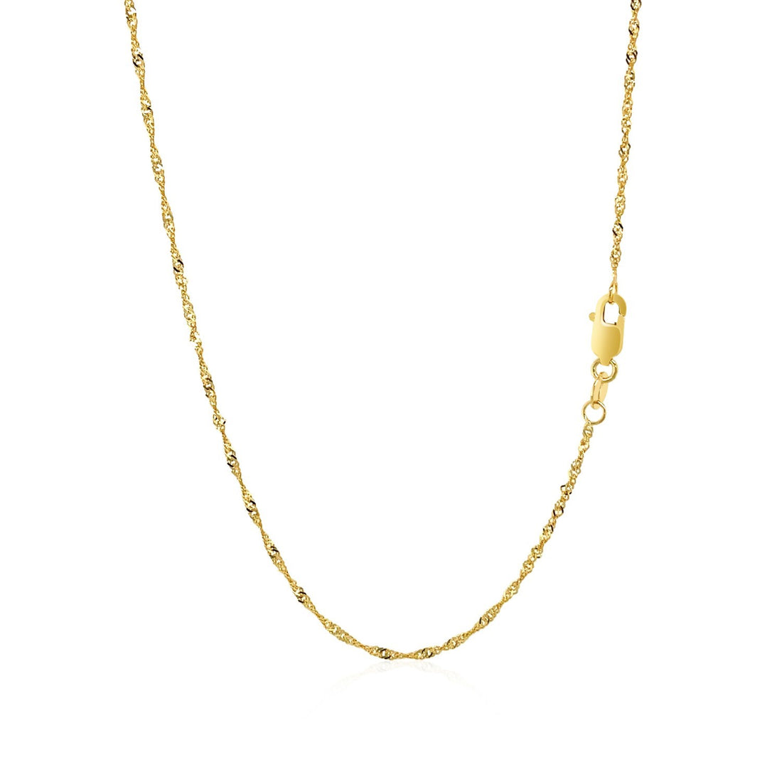 Cadena Singapur de oro amarillo de 10 k (1,50 mm)