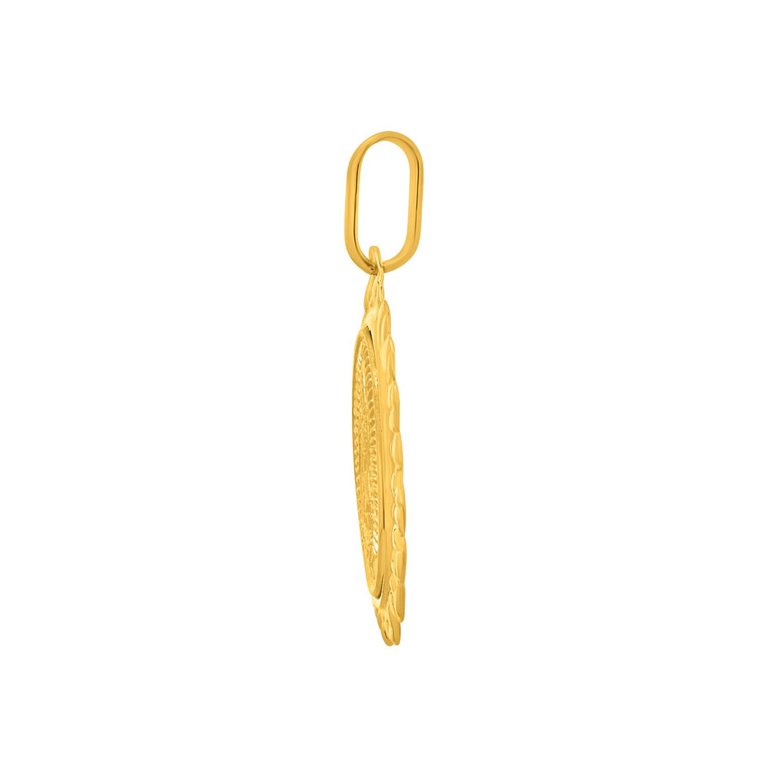 Colgante Religioso con Nuestra Señora de Guadalupe en Oro Amarillo de 14K