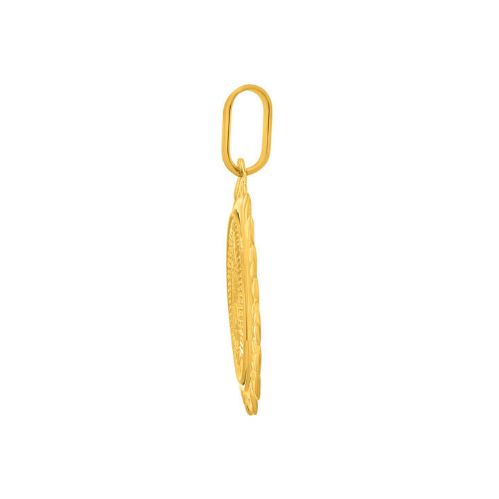 Colgante Religioso con Nuestra Señora de Guadalupe en Oro Amarillo de 14K